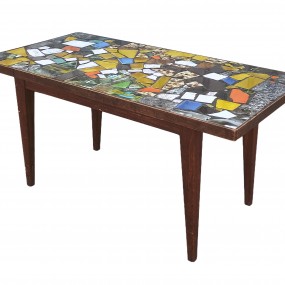 Mid century modern ceramic mosaique table 
