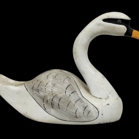 #63298 - 65$ Wooden decorative swan carving, sculpture 
