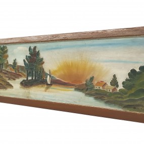 #63287 - 65$ Little wooden low relief wooden carving, folk art sculpture