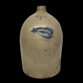 #63289 - 325$ Stoneware jug signed E.L.Farrar from Iberville 
