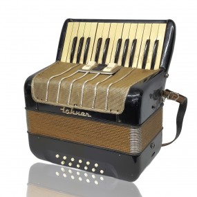 Accordéon ancien Lavier, instrument de musique, superbe fini doré et noir