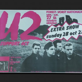 Affiche de concert de U2, forest-Vorst National, imprimé par Compoffset, poster