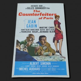 Affiche ''poster'' publicitaire de film, cinéma, The counterfeiters of Paris 