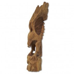 Aigle sculpté en bois, sculpture 