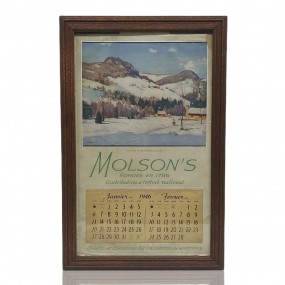 Ancien calendrier publicitaire Molson's  