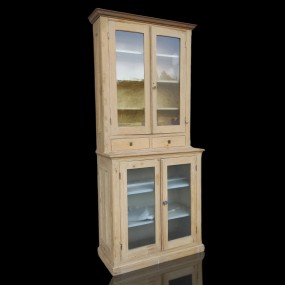 Ancienne armoire vitrée, bibliothèque, vaisselier
