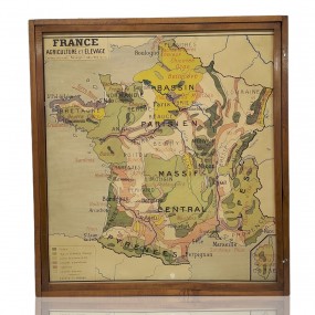 #57994 -  Ancienne carte géographique de la France, map