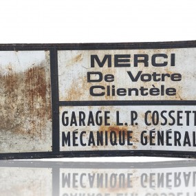 Vintage garage advertising sign 