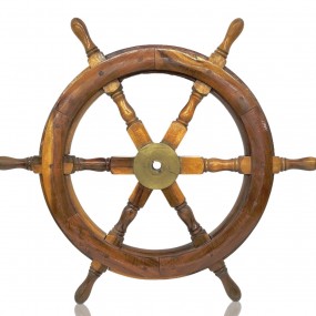 #58037 - 225$ Ancienne roue de gouvernail de bateau, 24 pouces de diamètre