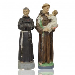 Vintage plaster religious statues 