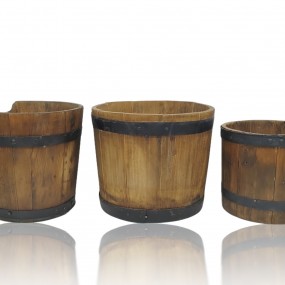 Vintage wooden buckets 