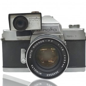 Minolta SR-1 vintage camera, kodak 