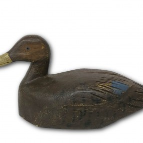 Appelant attribué à Claude Desaulniers, canard en bois 