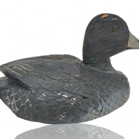 Appelant, canard en bois fait par Raymond Berthiaume 