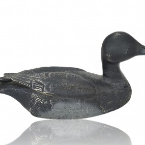 Appelant, canard en bois sculpté par Raymond Berthiaume, Sorel