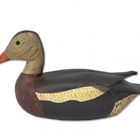 Wooden duck decoy signed Leo Chagnon 