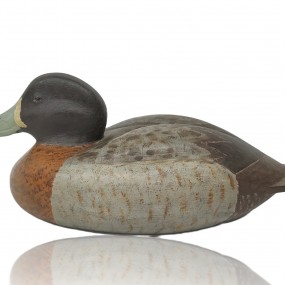 Appelant de chasse, canard décoratif signé Léo Chagnon 