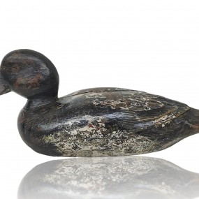 Wooden duck hunting decoy by Henri Laviolette
