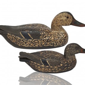 Vintage decoys signed Leo Chagnon from Sorel 