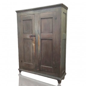 Antique country 8 panels cupboard, armoire on original color