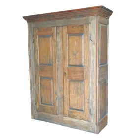 Antique 8 raised panels pine cupboard, armoire (RESERVE A.R)