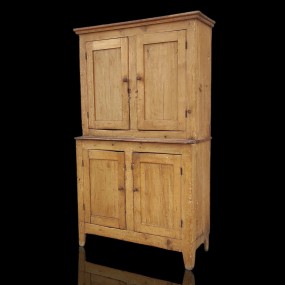 Armoire garde-manger antique en pin, clous carrés 