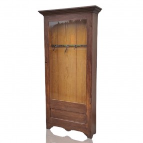 Rustic glass-front fire arm cabinet 