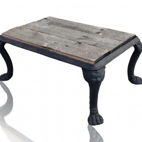 Base de poêle en fonte, table basse de salon 