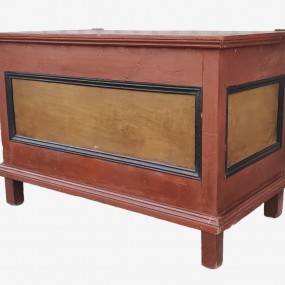 Antique blanket chest with nice original colors 