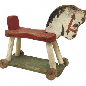 Little wooden horse ion wheel toy 