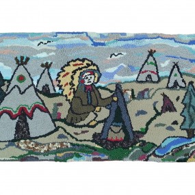 #62683 - 125$ Beau tapis crocheté décoratif, artisanat #62683 - 125$ Beau tapis crocheté décoratif, artisanat