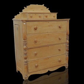 Belle commode 6 tiroirs, bureau de chambre à coucher