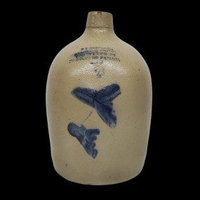 Antique stoneware Bertrand merchant jug from Levis 