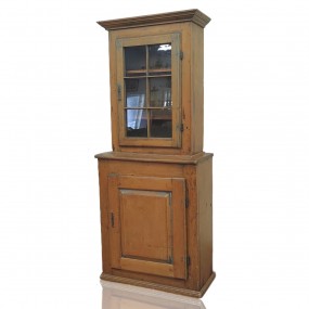 Very nice little pine dresser cupboard, armoire forged nails assembly