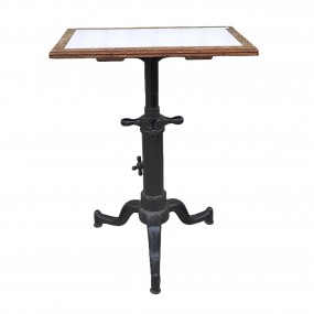 Belle petite table d'appoint ajustable avec base en fonte 