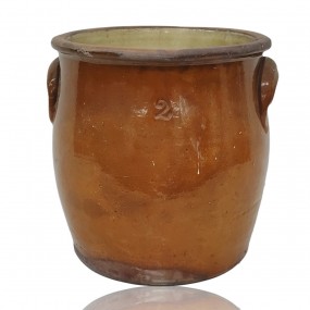 Belle tinette ancienne 2 gallons, jarre, poterie décorative 