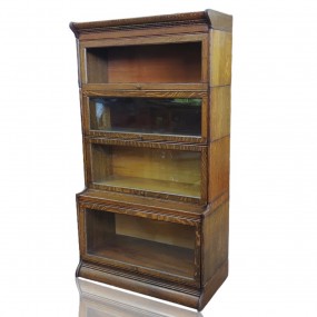 Antique oak multi sections bookcase 