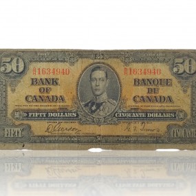 Billet de 50 dollars Canadien 1937, Banque du Canada 