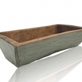 Bol, boîte sculpté en bois, recoloré dans le passé, plat, moule 