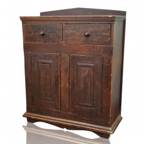 Antique pine buffet, original color and square nails assembly 