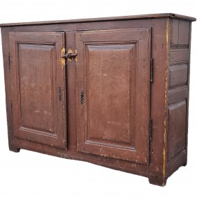 Antique Quebec pine buffet, raised panels, It used to have two drawers above the doors