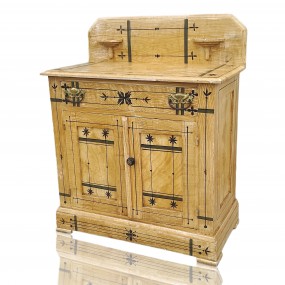 Bedroom dresser with stencil