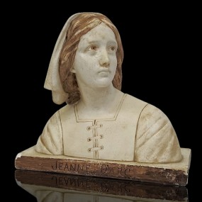 Jeanne d'Arc plaster statue 