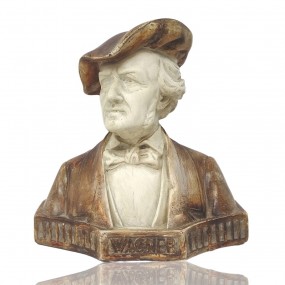 Buste en plâtre de Richard Wagner, statue