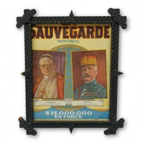 Sauvegarde Montreal print with carved frame 