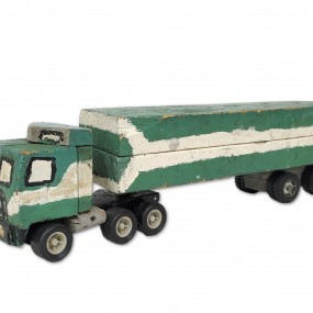 Camion en bois, jouet art populaire 