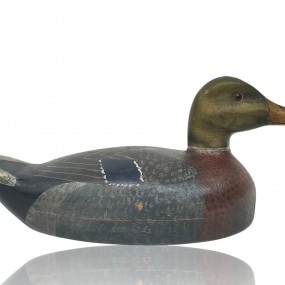 Decorative wooden duck hunting decoy 