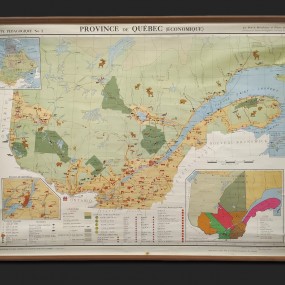 Carte géographique 1954