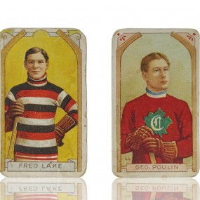 #58040 -  Carte de hockey de 1911, Fred Lake et George Poulin 