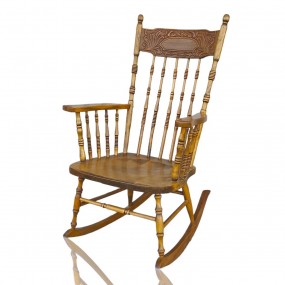 Chaise berçante avec motifs pressés, pressback